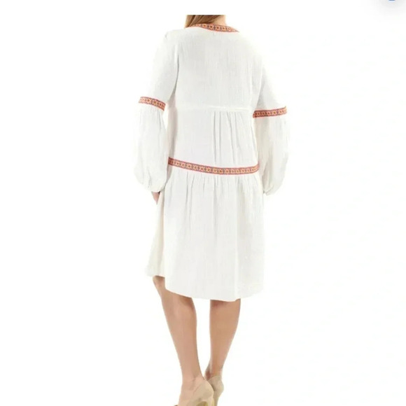 Max Studio London Womens Embroidered Lace Trim Casual Dress - Picture 3 of 9